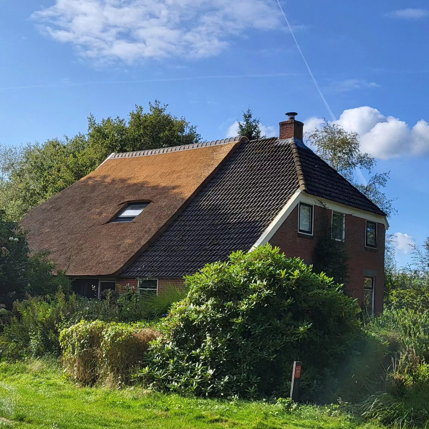 Vervanging boerderijdak aan het water